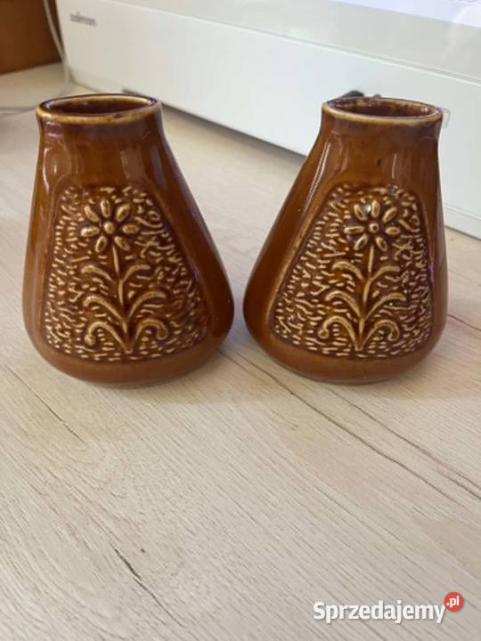 Dwa ceramiczne wazoniki z lat 70 z czasów PRL Radzyń Podlaski sprzedam