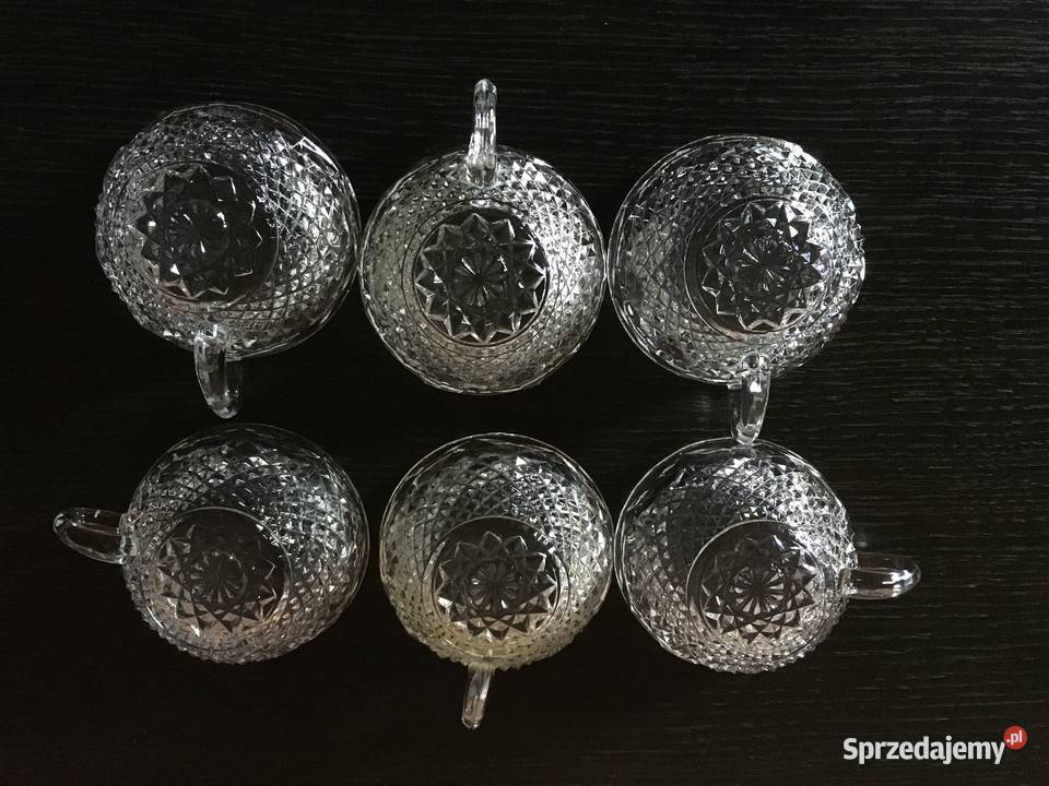 Szkło PRL filiżanki Hortensja Ząbkowice Warszawa