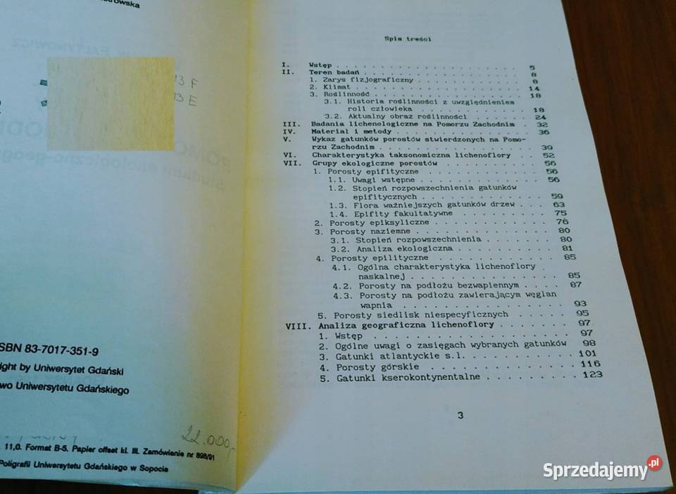 Porosty Pomorza Zachodniego studium ekologiczno Gdańsk