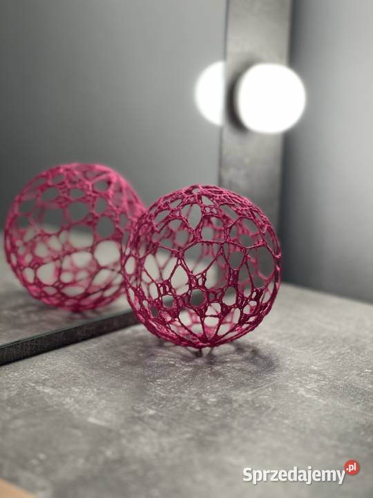 Bombka różowa z kordonka usztywniana Handmade sprzedam