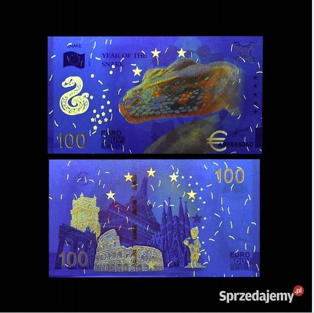 Banknot Kolekcjonerski 100 Euro Souvenir Węża Warszawa