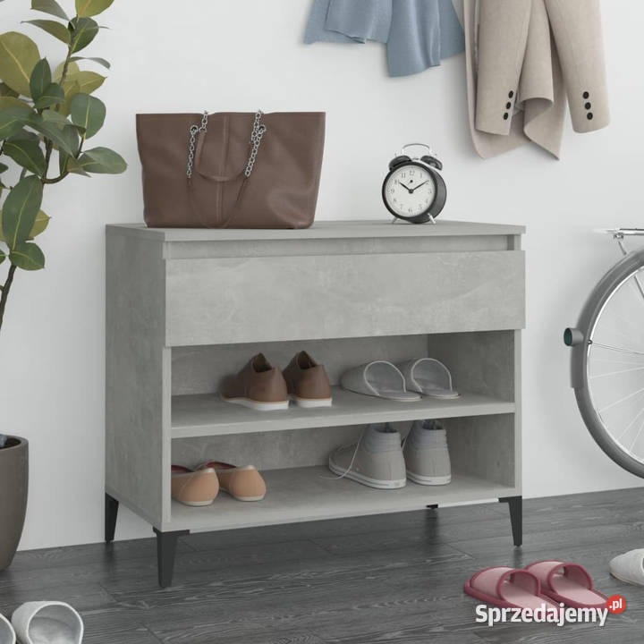 Szafka na buty szarość betonu 70x36x60 WM819768 Na buty Warszawa