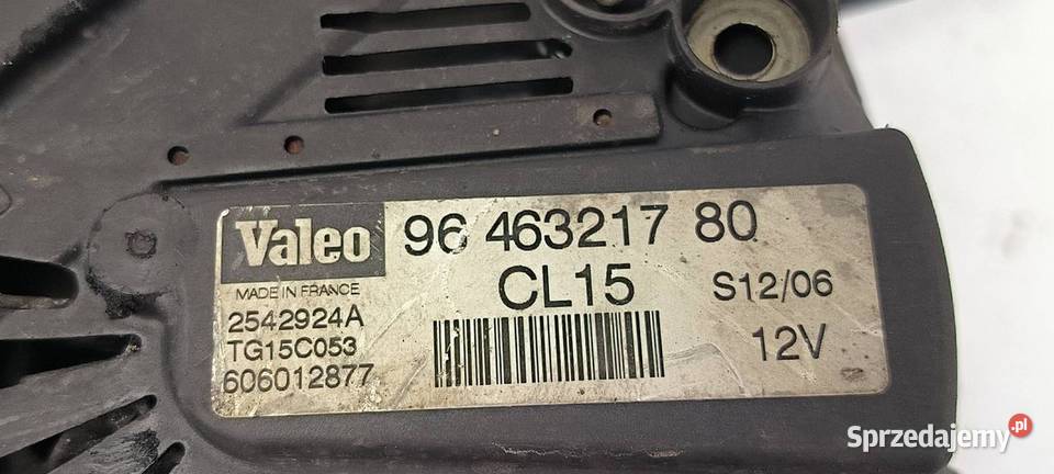 ALTERNATOR PEUGEOT 307 9646321780 Lipno