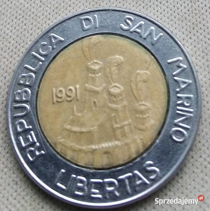 SAN MARINO500 LIRÓW1991 r BIMETAL Legionowo