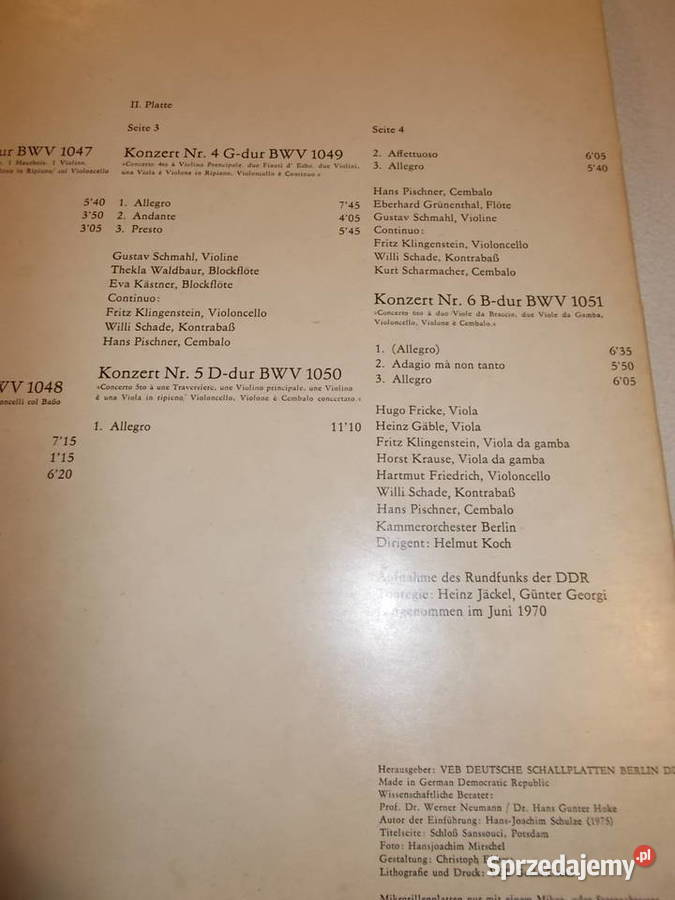 LPBach Koncerty Brandenburskie winyl album wielkopolskie Poznań