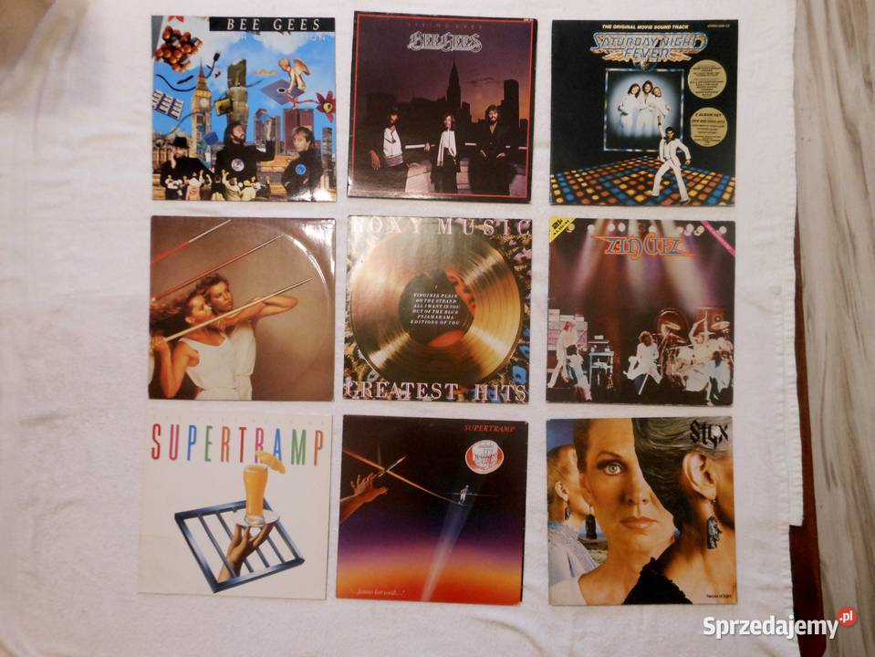 Pięćdziesiąt cztery płyty winylowe rock