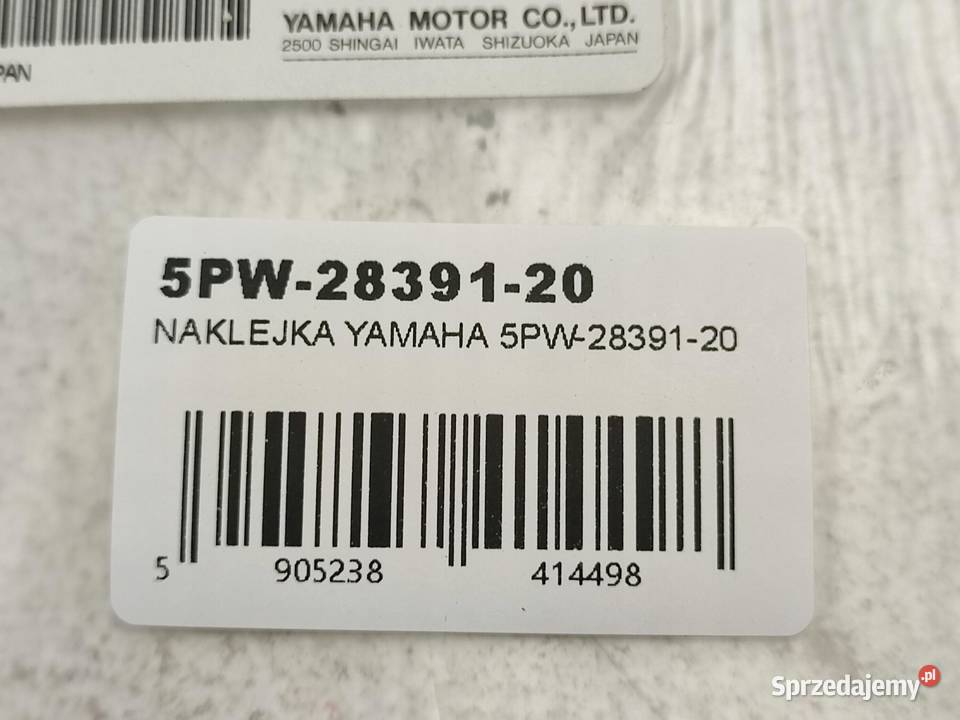 NAKLEJKA YZFR1 NA LEWY BOCZEK YAMAHA YZFR1 2002 Emblematy