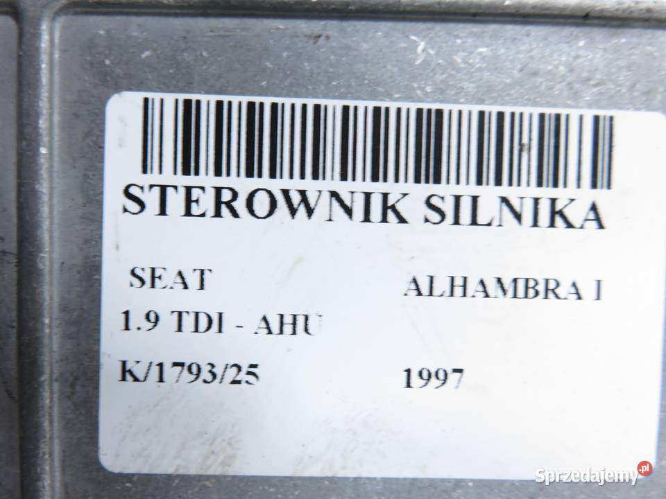 STEROWNIK SEAT ALHAMBRA I 19 TDI 90 AHU