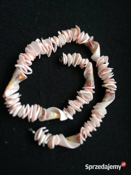 Naszyjnik z naturalnych muszelek długość Łódź