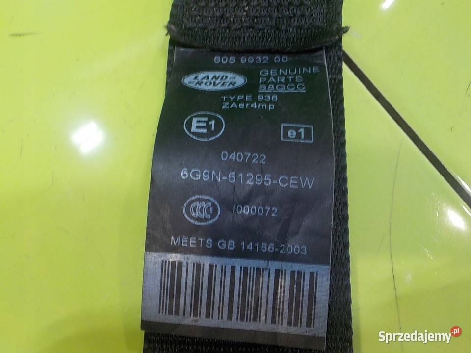 LAND ROVER FREELANDER II 22 pas bezpieczenstwa osobowe Pasy bezpieczeństwa