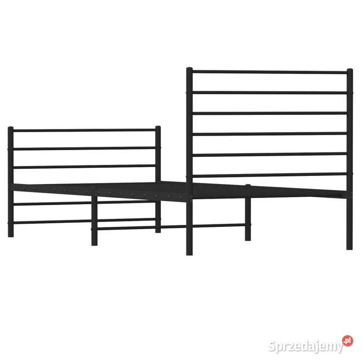 Łóżko Metalowe Czarne Rama Łóżka Ze Stelażem 196cm