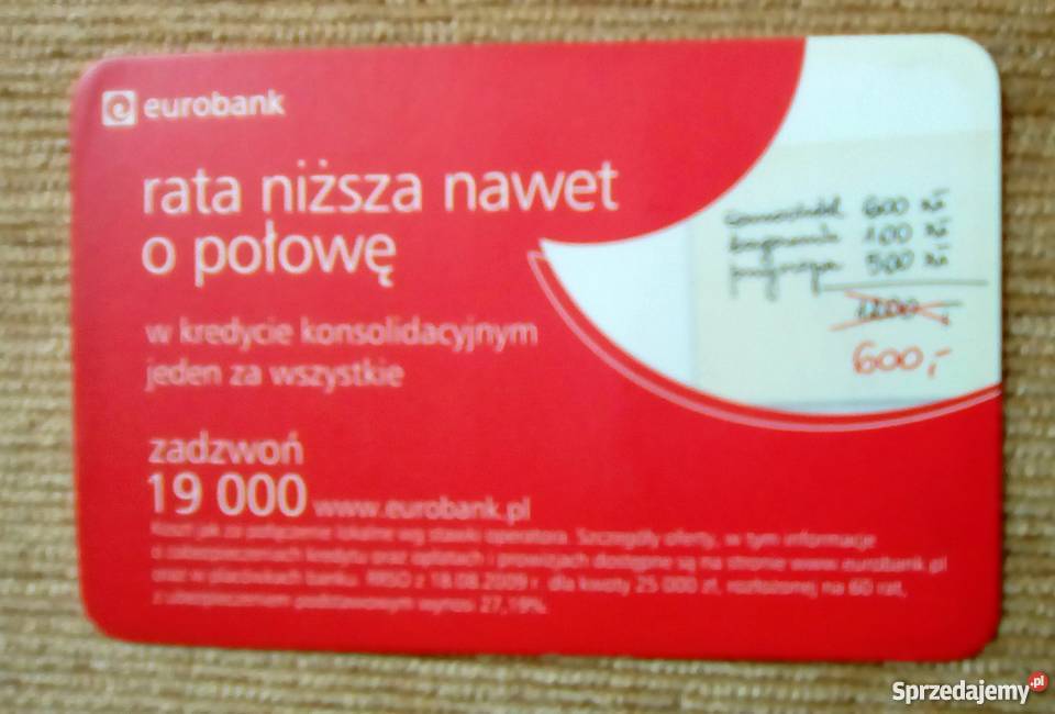 KALENDARZYK LISTKOWY 2010 EUROBANK NIŻSZA RATA Piszczac sprzedam