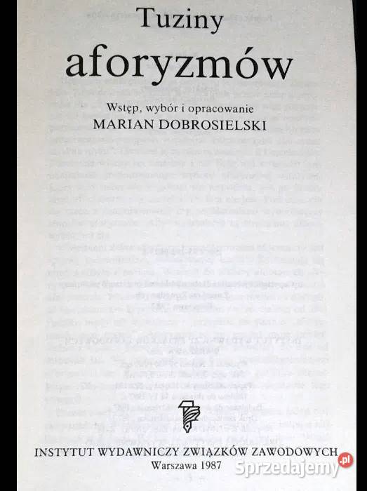 Tuziny aforyzmów Marian Dobrosielski Chełm