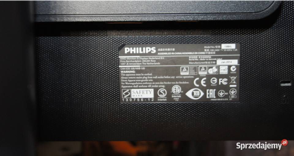 Monitor Philips 19B4L sprawny w stanie Słupsk