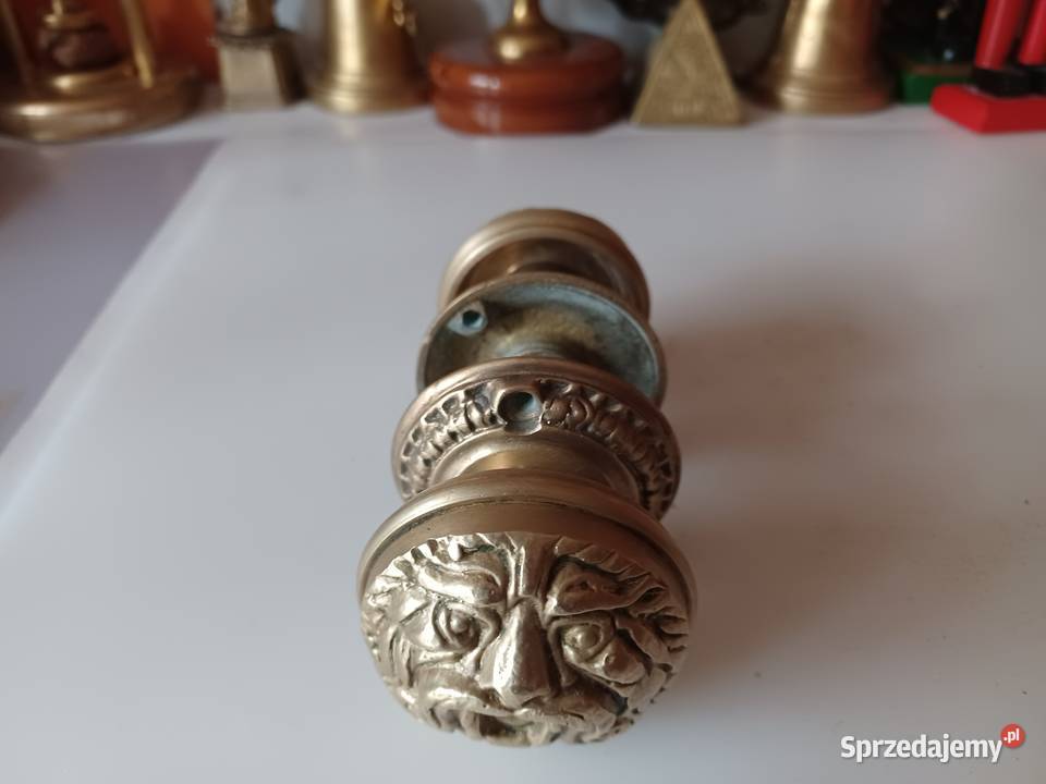 Komplet klamek gałek obrotowych Mosiądz Kolekcja