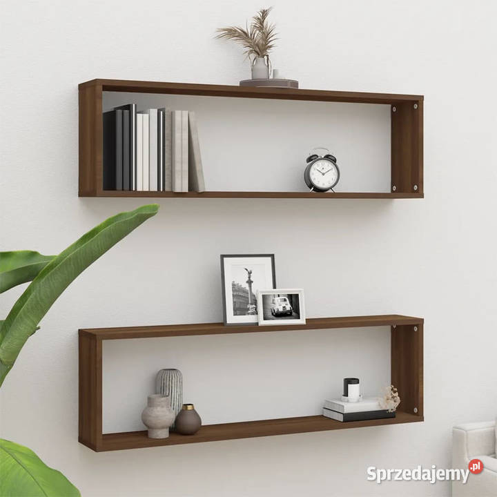 Półki ścienne 2 brązowy dąb 100x15x30 WM815912 Warszawa sprzedam