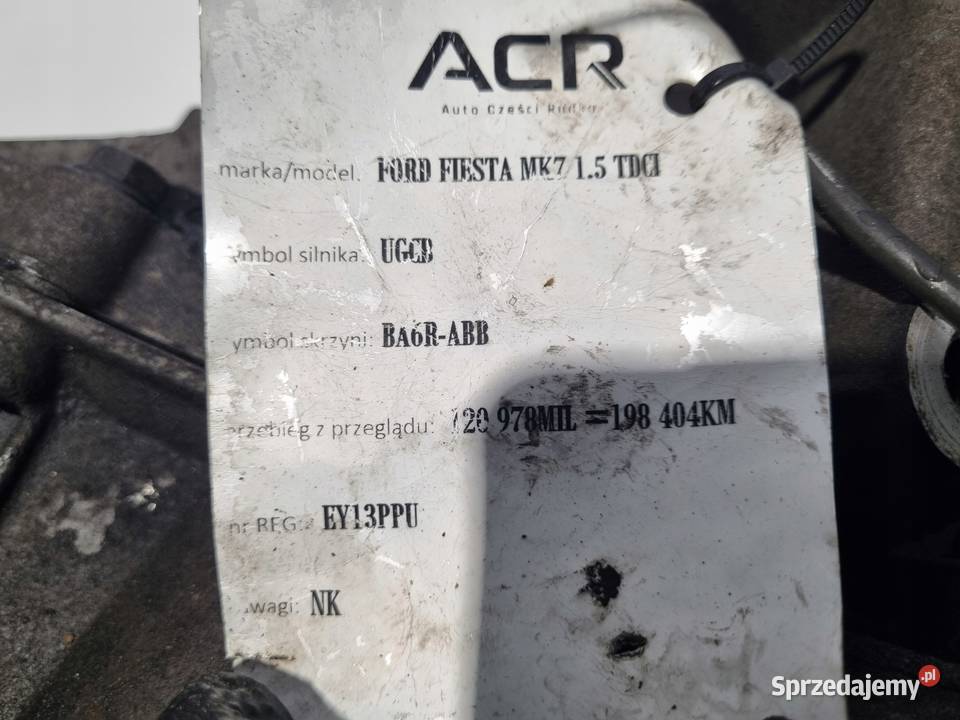 SKRZYNIA BIEGÓW Ford Fiesta MK7 15 TDCI manualna Skrzynie biegów manualne