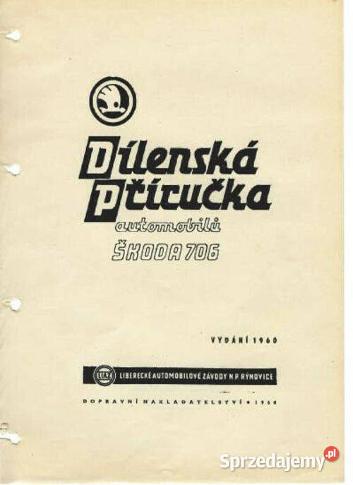 SKODA 706 s706 instrukcja napraw Pozostałe sprzedam