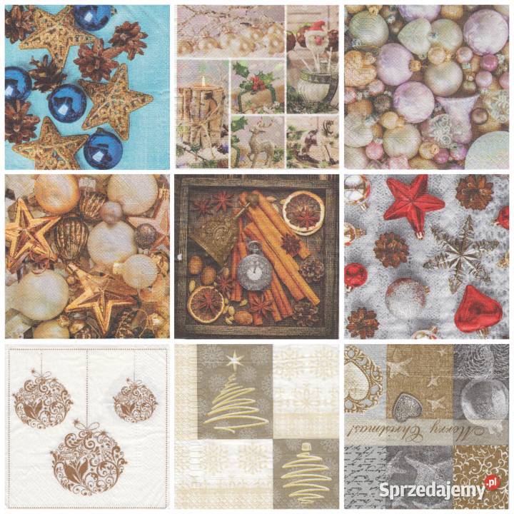 Decoupage serwetki Boże Narodzenie zestaw 5 Skarżysko-Kamienna sprzedam