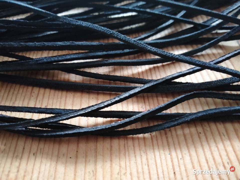 Rzemyk cienki długość 90 kolor czarny Ostrów Wielkopolski sprzedam