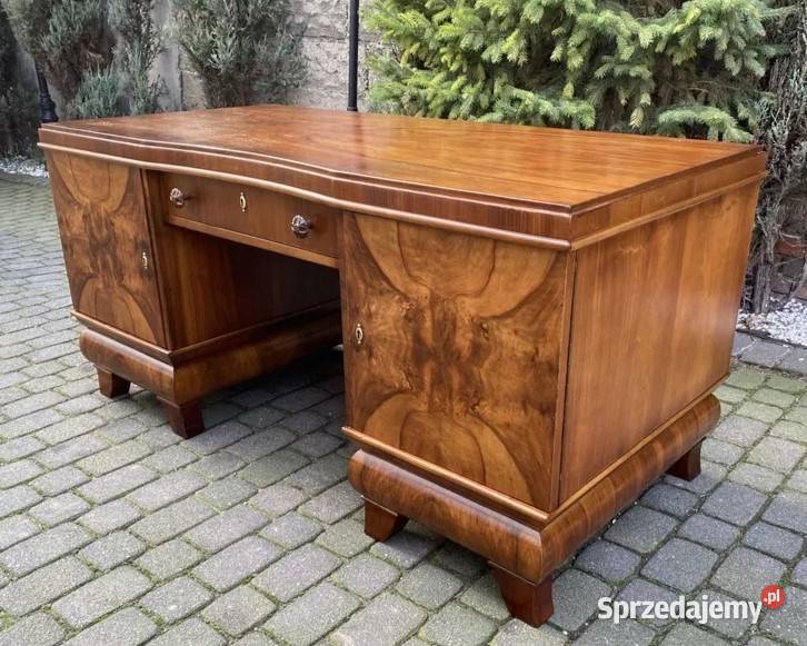 Biurko dwustronne ART DECO lat 20te Renowacji mazowieckie Bronisze