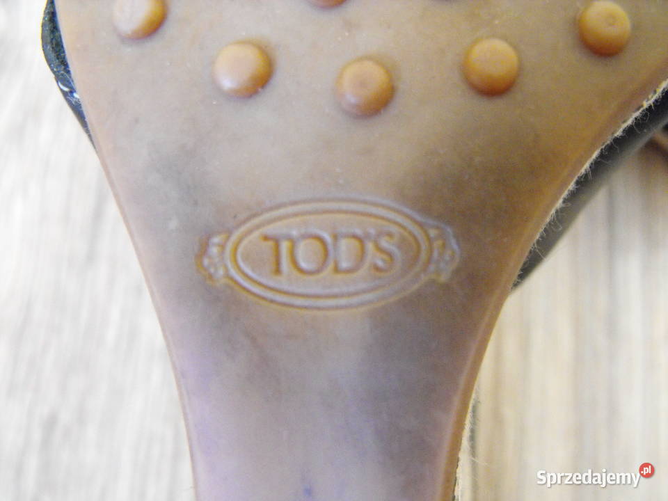 Buty TODS klapki koturn 3637 235 stan skóra Sandały i klapki Białystok