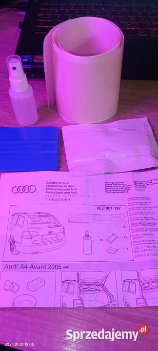 AUDI A4 ORYGINALNA NAKLEJKA OCHRONNA NA ZDERZAK Pozostałe Pozostałe Luzino