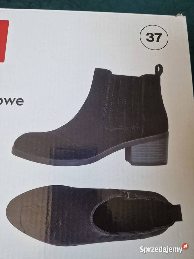 NOWE Botki zamszowe CLEVE 37 skóra czarne Wrocław