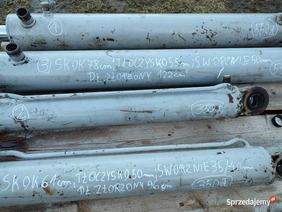 Siłownik hydrauliczny dwustronny sów 61 łuparka Sędziszów
