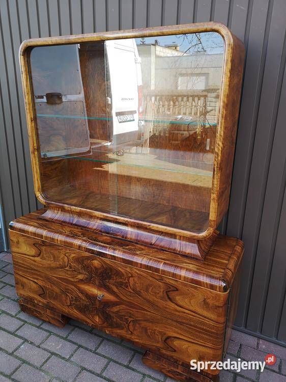 Witryna Serwantka ARTDECO Politura Orzech Stara Meble Swarzędz
