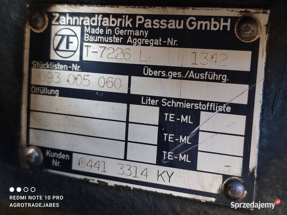Obudowa Deutz Fahr 620 Agrotron 2093005060 ZF Wilkowo
