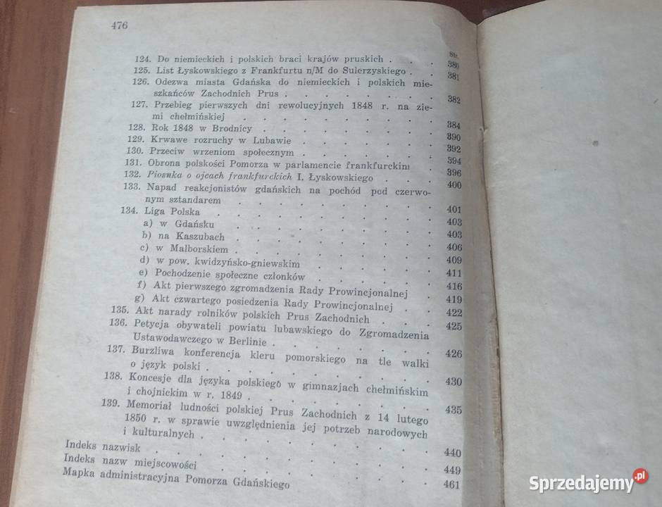 Pomorze Gdańskie 18071850 wybór źródeł opracował sprzedam