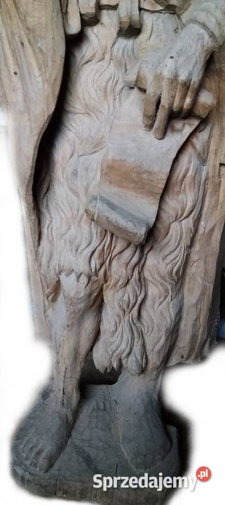 Rzeźba Święty Lite Drewno DUŻA STOJĄCA HANDMADE