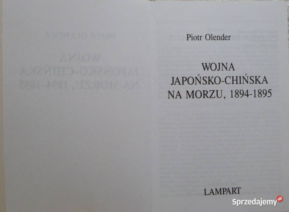 Wojna japońskochińska na morzu 18941895 Piotr Rok wydania 1997 Warszawa