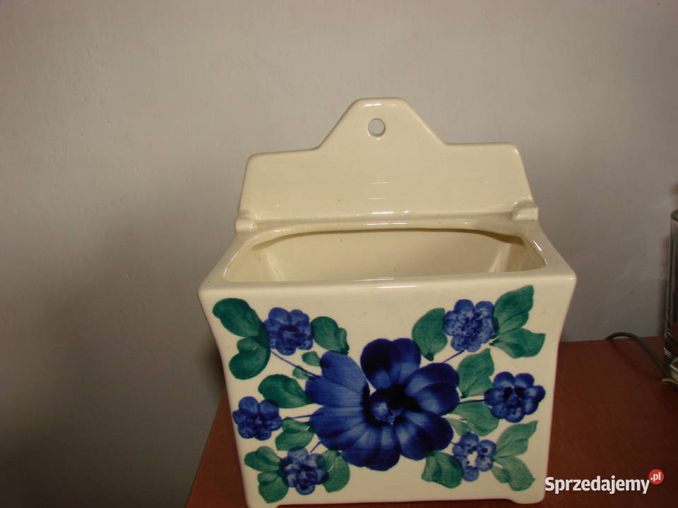 Włocławek fajansowy pojemnik kuchenny solniczka Pruszcz Gdański