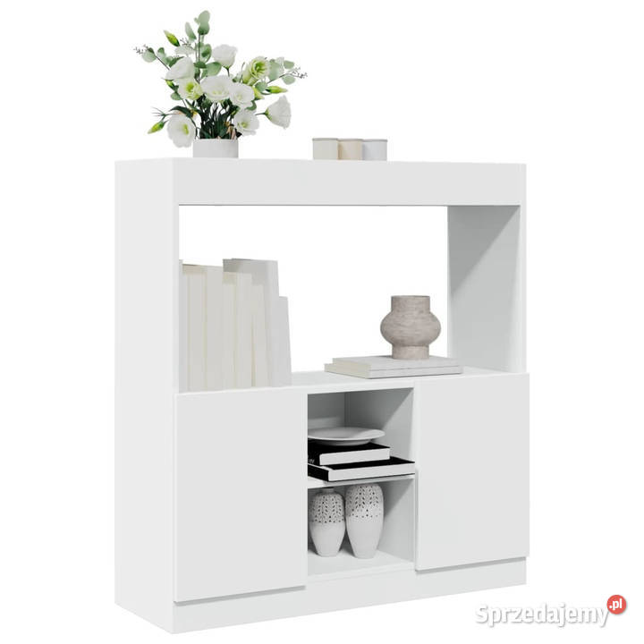 Wysoka szafka biała 92x33x100 materiał Regały Warszawa