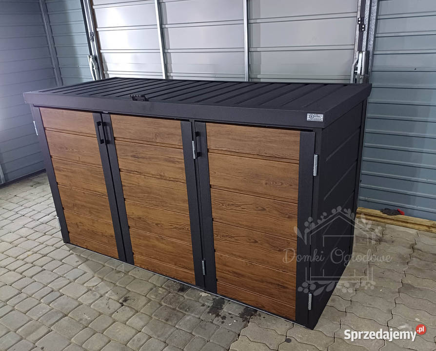 Zabudowa koszy na śmieci wiata śmietnikowa