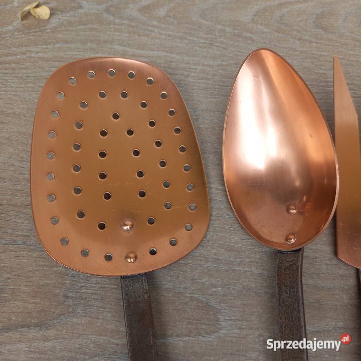Miedziane przybory kuchenne komplet 5 Warszawa