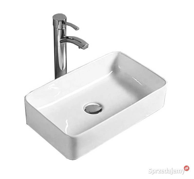 Umywalka nablatowa ceramiczna 36x23 Biała Choroszcz