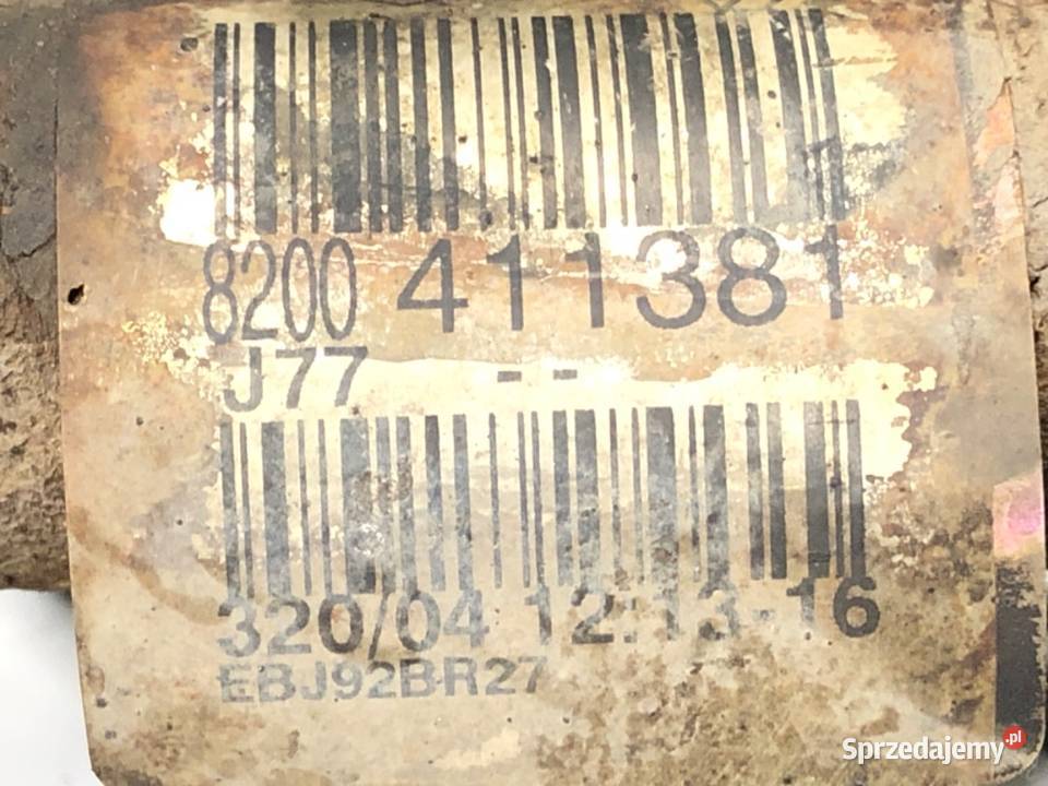 PÓŁOŚ LEWY PRZÓD RENAULT MODUS 8200411381 15 86 osobowe