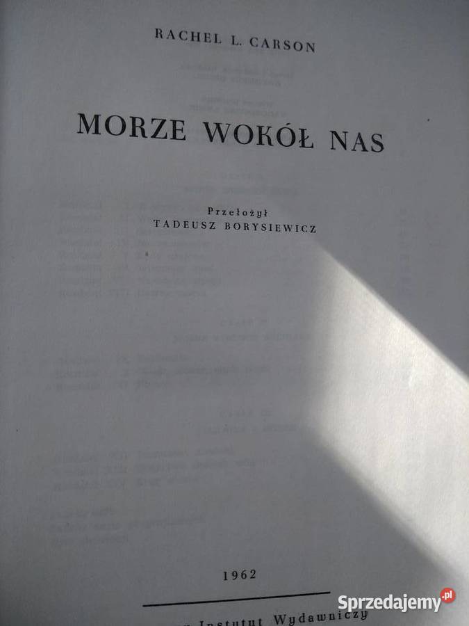 Pierwsze wydanie książki Morze wokół nas Warszawa sprzedam