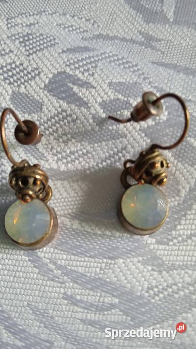 PARA KOLCZYKÓW Z MOSIĄDZU I SZLIFOWANEJ Piła