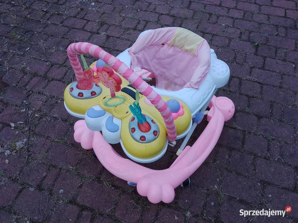 Chodzik dziecięcy w kształcie motyla różowożółty Mińsk Mazowiecki