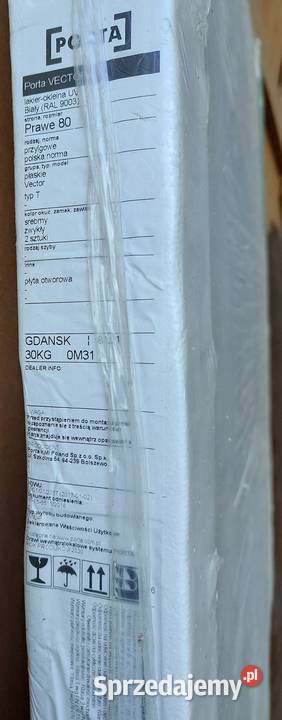 Drzwi wewnętrzne PORTA Vector T prawe 80 białe 80cm Ełk