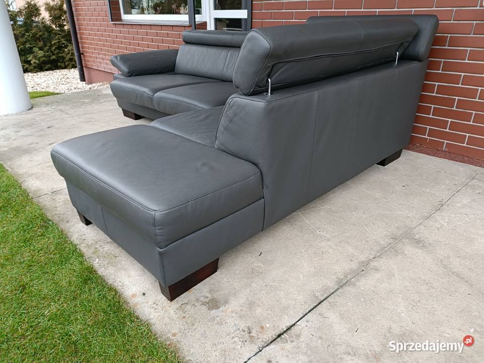 Sprzedam narożnik ze skóry Komplety wypoczynkowe Konin