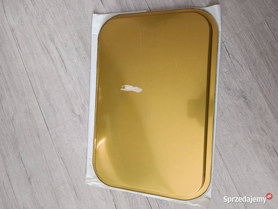 Cztery blaszki tace malowane z PRL zestaw Choszczno