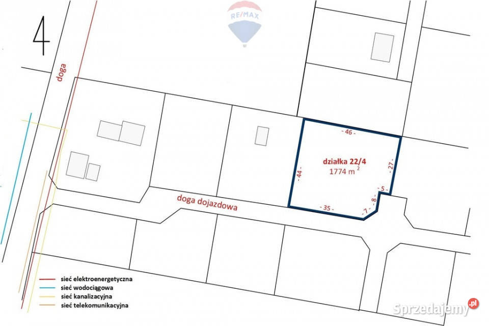 Działka budowlana 1774m2 MPZP Konstantów Błonie Sprzedaż sprzedam