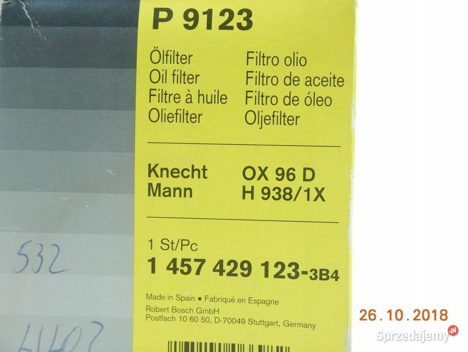 FILTR OLEJU BOSCH BMW OPEL LAND ROVER