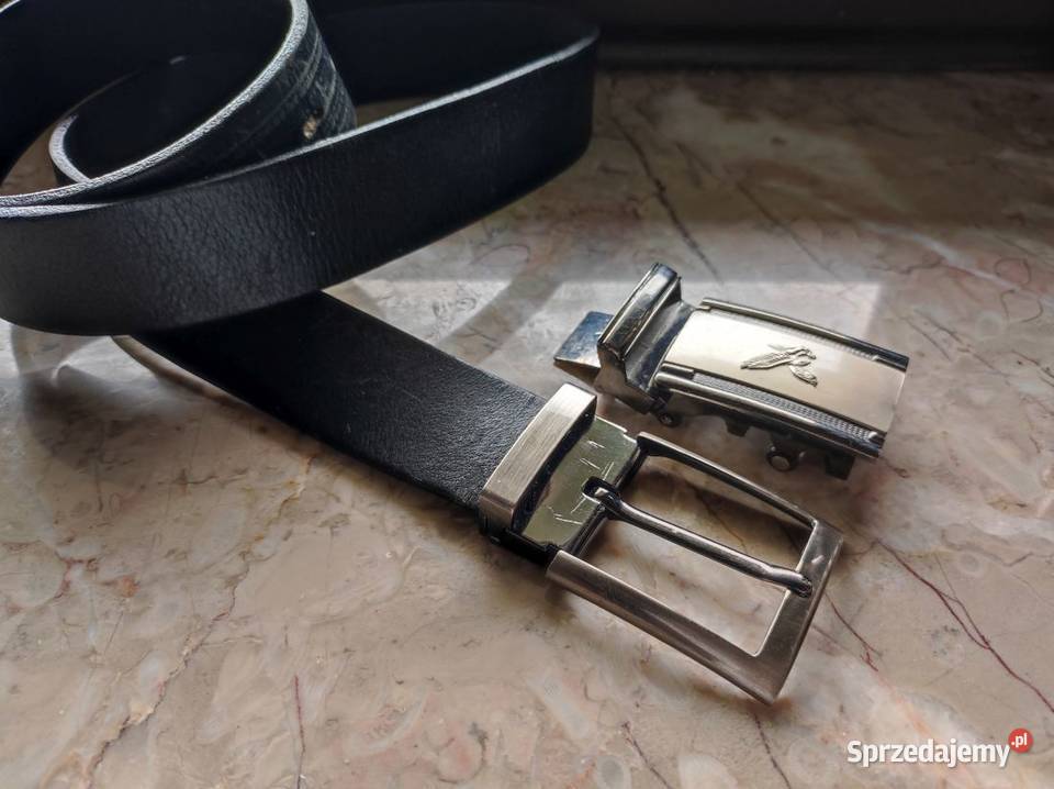 skórzany skórkowy pasek dwie klamry klasyczny ze Długość 105