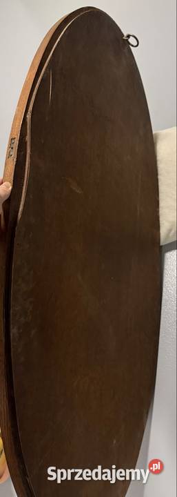 Owalne lustro art dco z lat 30 czeczotka